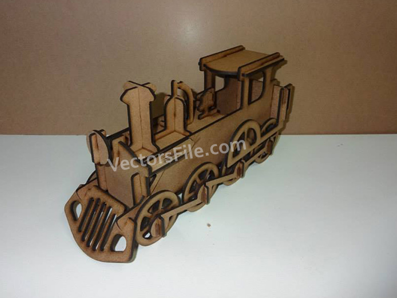 Laser Cut Locomotive 3D Puzzle Steam Train Toy Model Kit