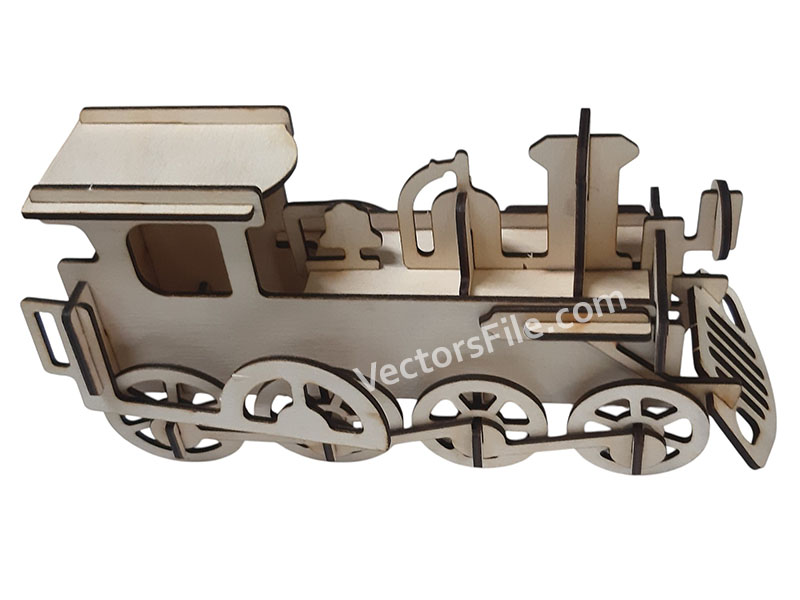 Laser Cut Locomotive 3D Puzzle Steam Train Toy Model Kit