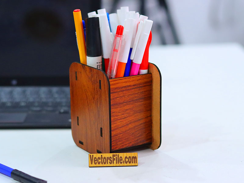 Laser Cutt Calculator Shaped Pen and Pencil Holder for Kids