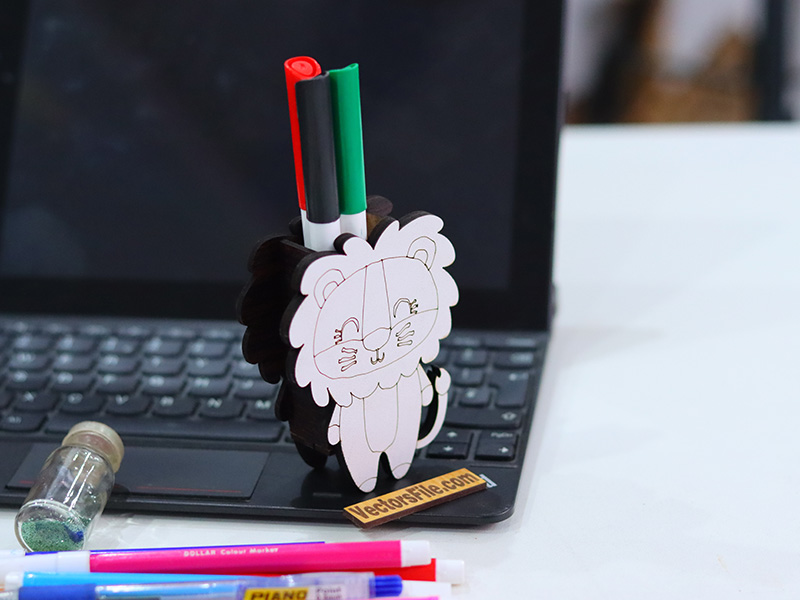 Wooden Organizer Pencils and Pen and Pencil Holder for Laser Cutting