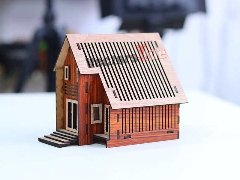 Laser Cut Tealight Miniature House Tea Light Holder Template