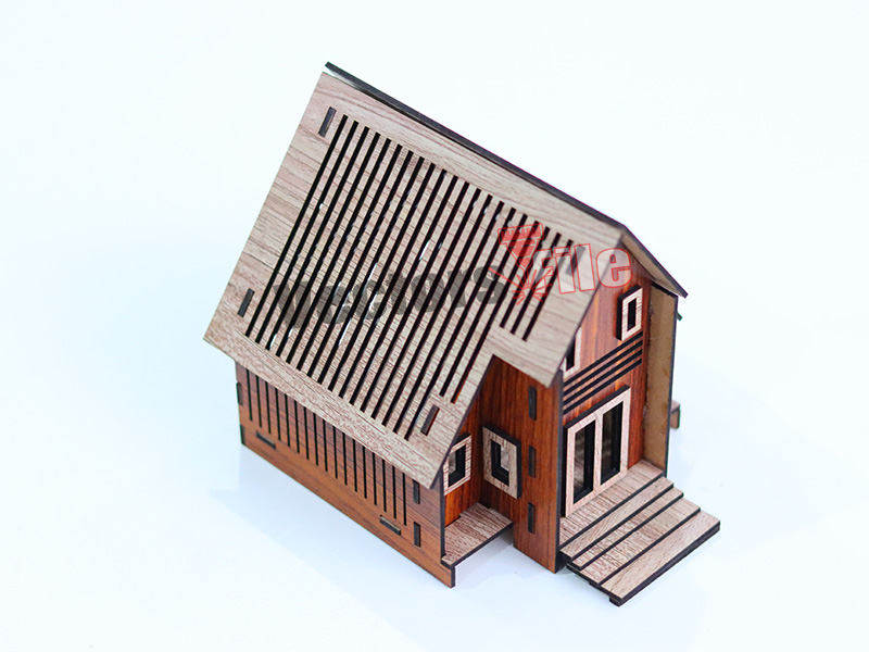 Laser Cut Tealight Miniature House Tea Light Holder Template