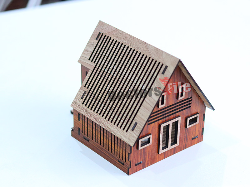 Laser Cut Tealight Miniature House Tea Light Holder Template