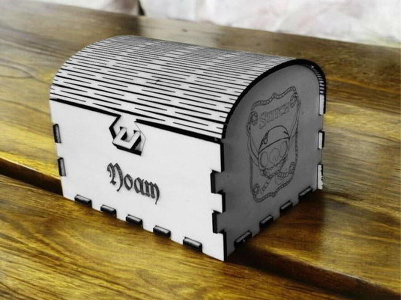 Laser Cut Treasure Chest Ring Box Design Wooden Gift Box Template