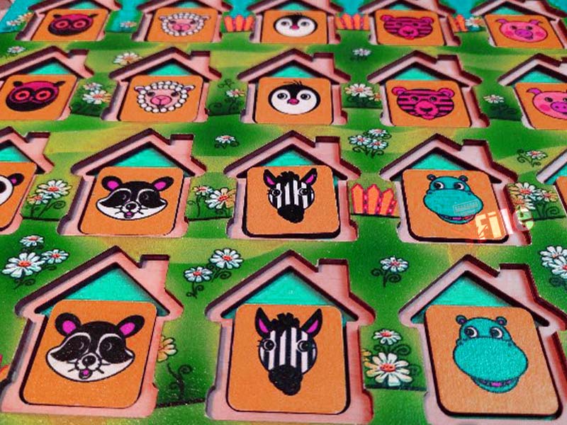 Laser Cut Kids Educational Toy Puzzle Board Game Template