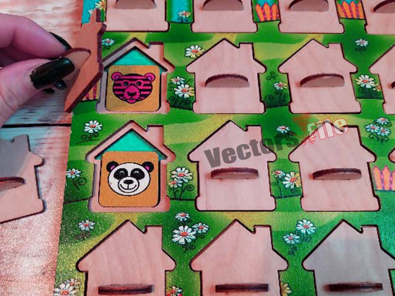 Laser Cut Kids Educational Toy Puzzle Board Game Template