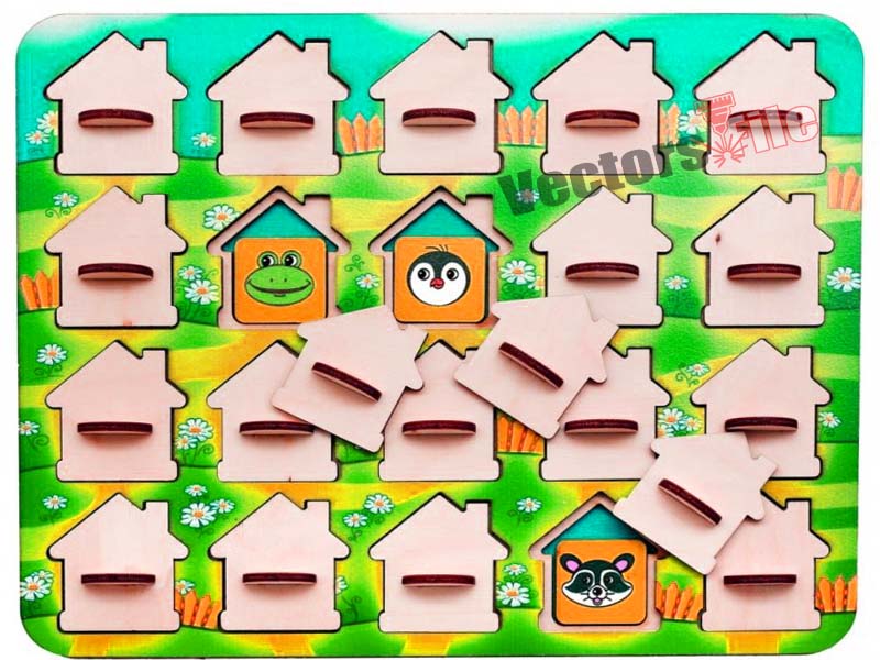 Laser Cut Kids Educational Toy Puzzle Board Game Template