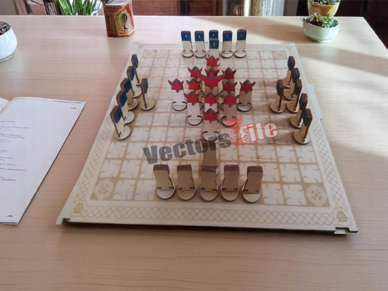 Laser Cut Wooden Viking Board Game Template