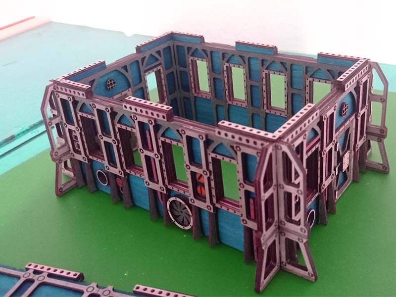 Laser Cut Wargame Bunker 3D Puzzle Toy Model Kit