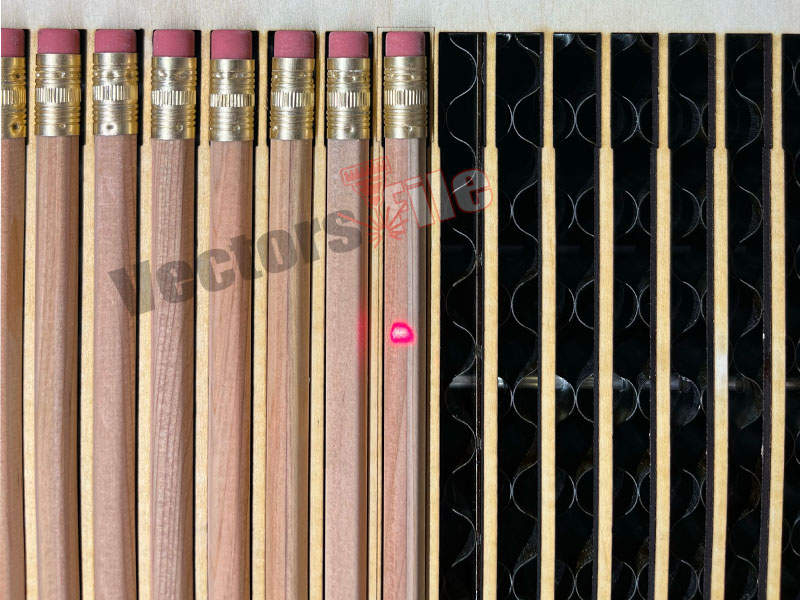 Laser Cut Pencil Jig Template for Laser Engraving