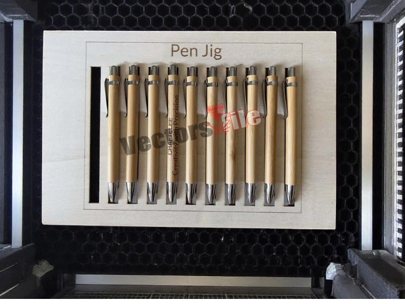 Laser Cut Pen Jig Template for Engraving