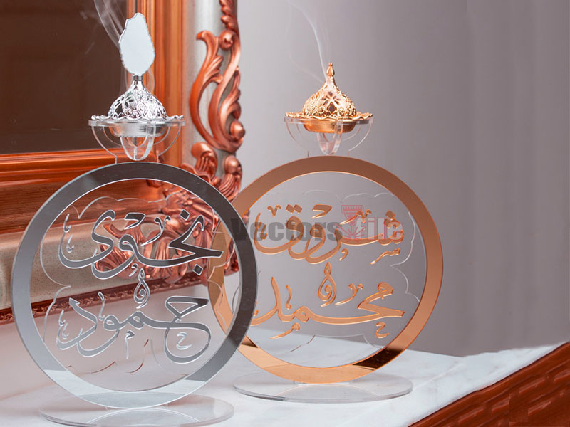 Laser Cut Arabic Style Incense Burner Acrylic Stand Template