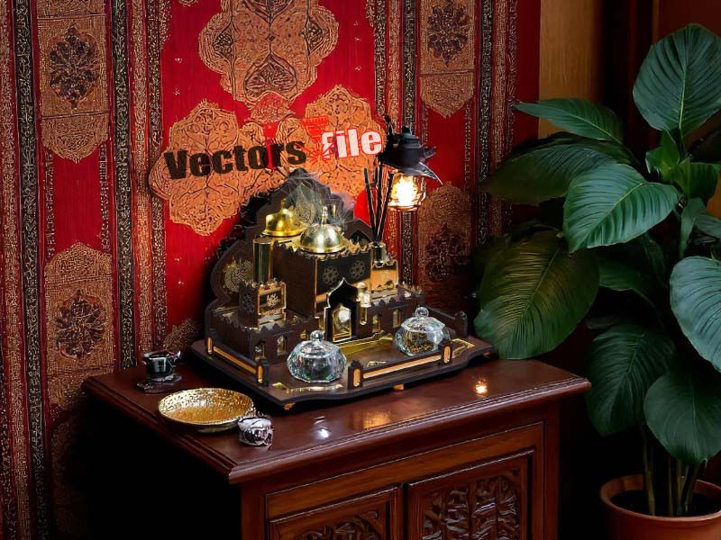Laser Cut Incense Burner Set Arabic Style Room Decor Idea