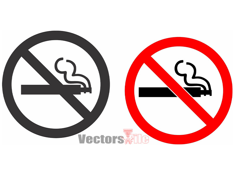 Laser Cut No Smoking Sign Vector Art
