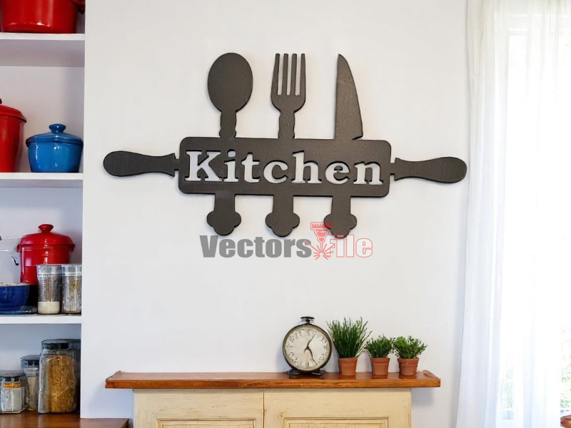 Laser Cut Kitchen Wall Art Decorative Sign Template