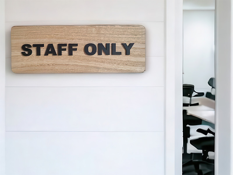 Laser Cut Staff Only Door Sign Vector File