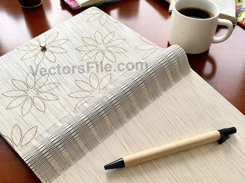 Laser Cut Wooden Book Cover Template