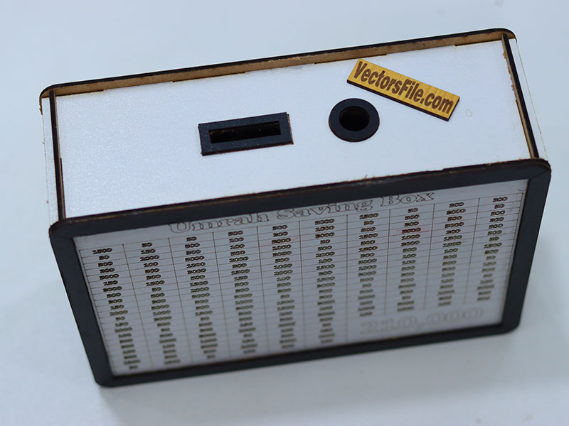 Laser Cut Wooden Umrah Saving Box Money Box Template