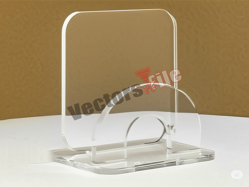 Laser Cut Reception Social Media QR Code Display Stand