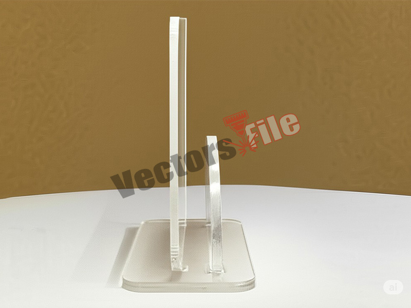 Laser Cut Reception Social Media QR Code Display Stand
