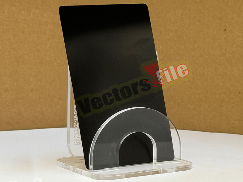 Laser Cut Reception Social Media QR Code Display Stand