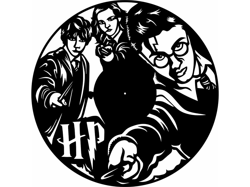 Laser Cut Harry Potter Wall Clock Design