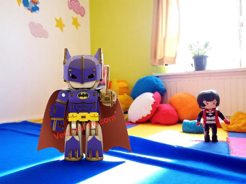 Superhero Batman Laser Cut 3D Puzzle Toy Model Kit