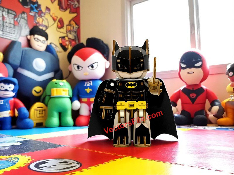 Superhero Batman Laser Cut 3D Puzzle Toy Model Kit
