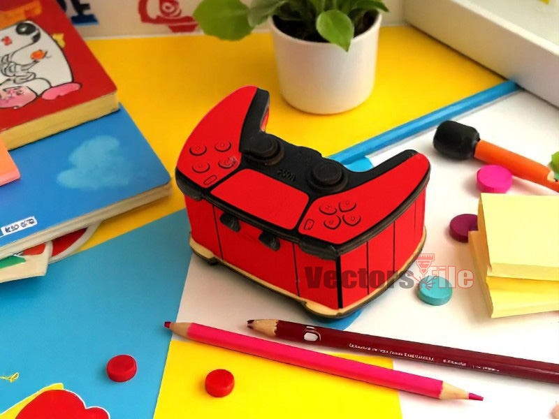 Laser Cut Playstation Game Controller Gift Box Template