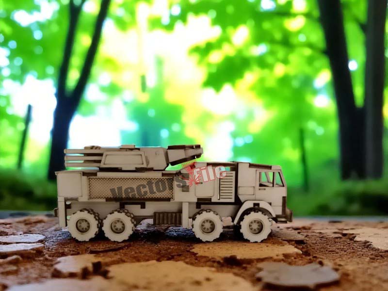 Laser Cut Pantsir S1 Russian Self Propelled Anti Aircraft Missile System 3D Vehicle Model