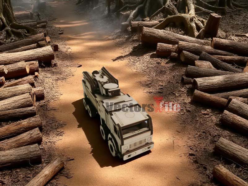 Laser Cut Pantsir S1 Russian Self Propelled Anti Aircraft Missile System 3D Vehicle Model