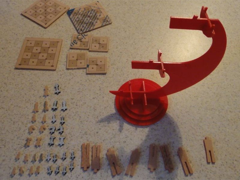 Laser Cut Acrylic Star Trek Tri-Dimensional Chess Set Stand Template