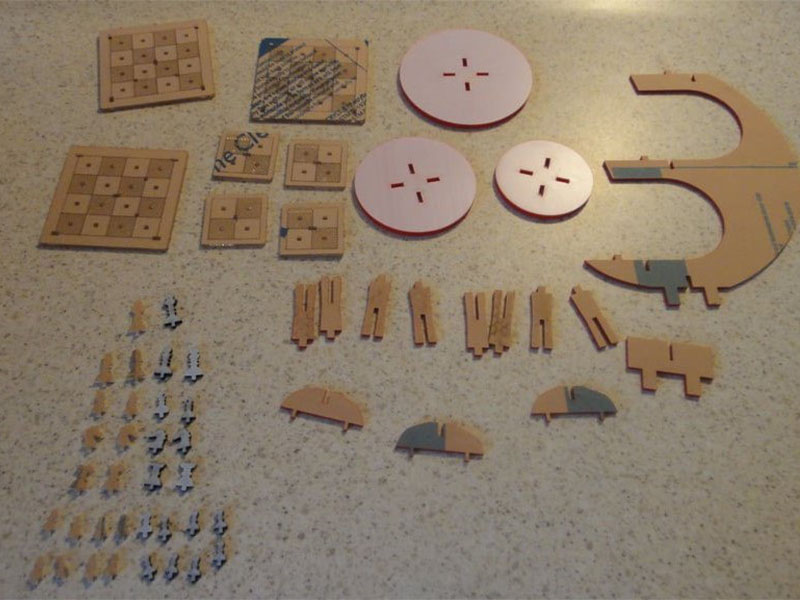 Laser Cut Acrylic Star Trek Tri-Dimensional Chess Set Stand Template