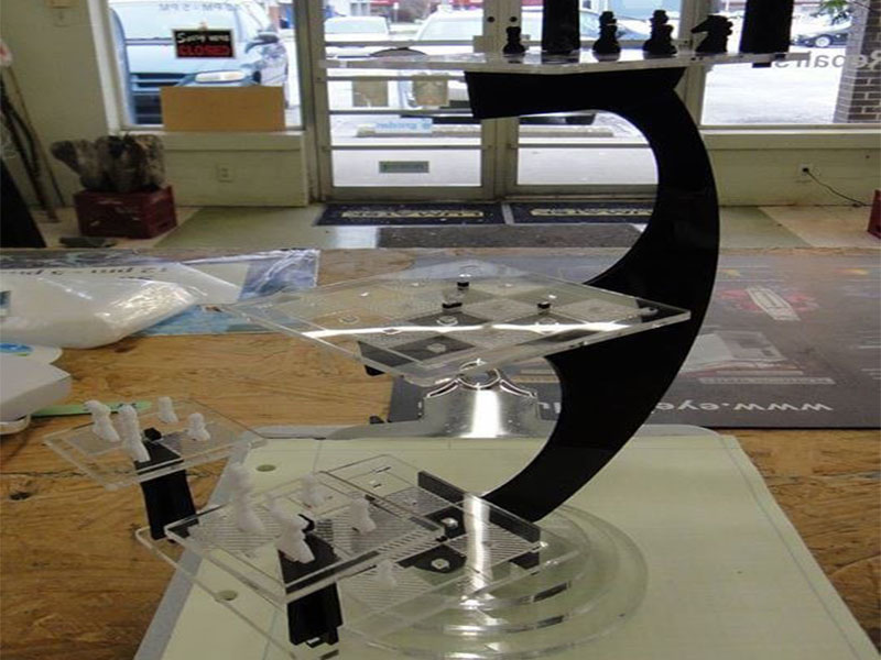Laser Cut Acrylic Star Trek Tri-Dimensional Chess Set Stand Template