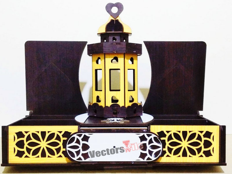 Laser Cut Wooden Decorative Wooden Lantern Box Template