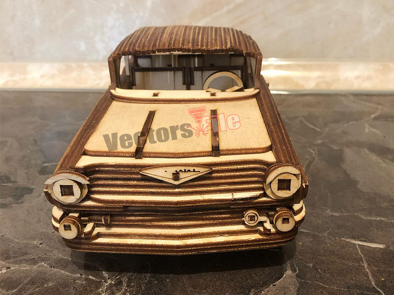 Chevrolet Bel Air 1957 Model Laser Cut 3D Puzzle Toy Car