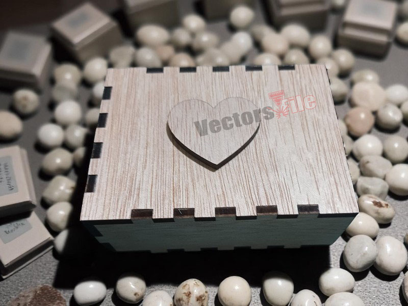 Laser Cut Wedding Ring Box Wooden Gift Box Template
