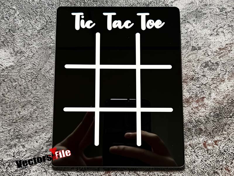 Laser Cut Tic Tac Toe Acrylic Tracing Board Game Template