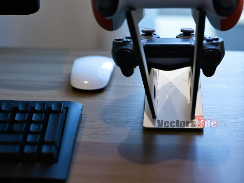 Laser Cut Game Controller Stand Wooden Holder Design