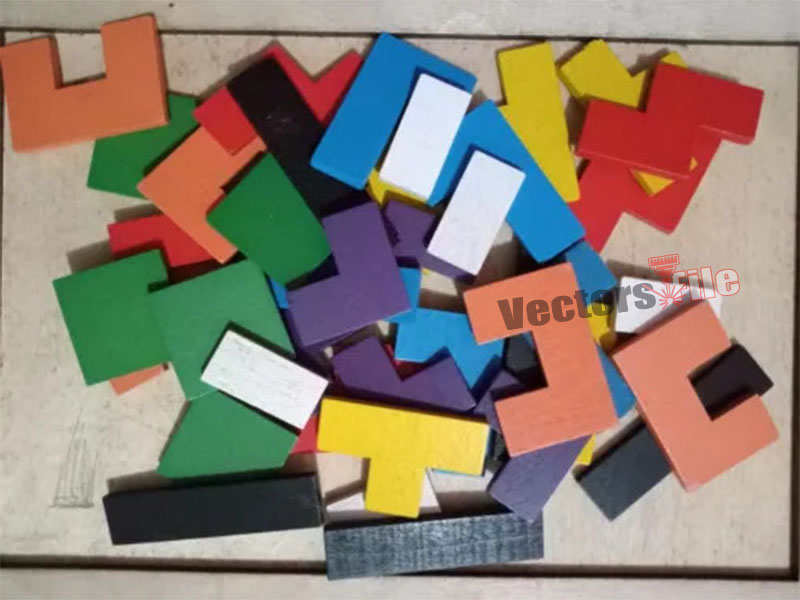 Laser Cut Wooden Intelligence Puzzle Board Game Template