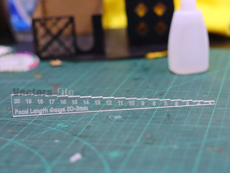 Laser Focus Depth Measure Focal Length Ruler Focal Height Gauge 3 to 20mm