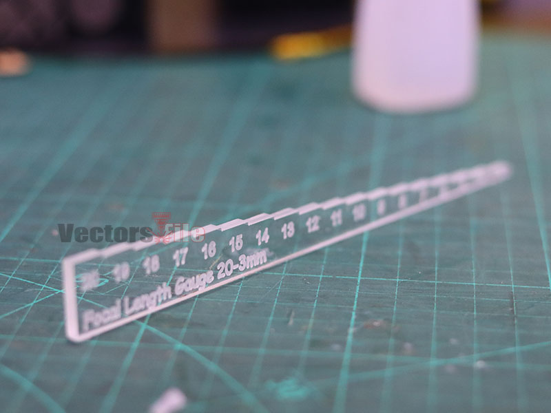 Laser Focus Depth Measure Focal Length Ruler Focal Height Gauge 3 to 20mm
