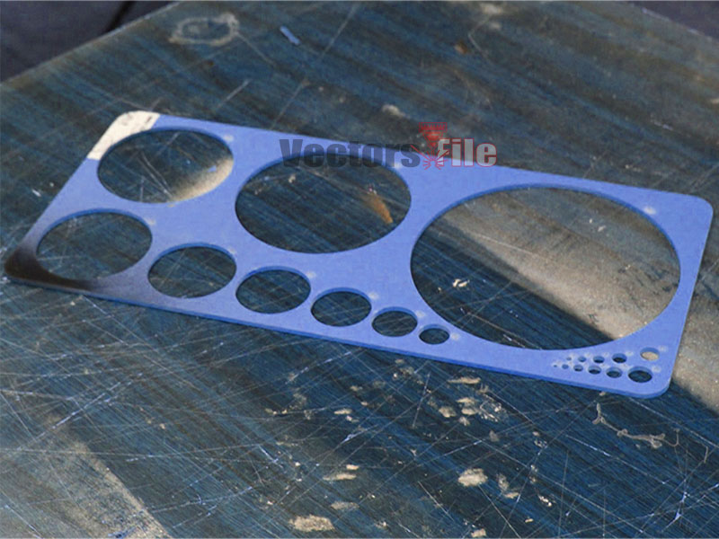 Laser Cut Acrylic Drafting Circle Gauge Template