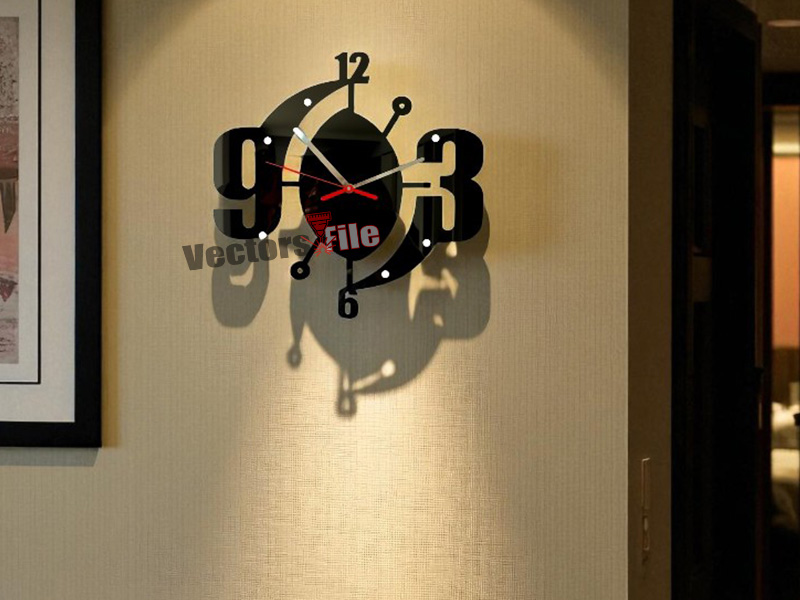 Laser Cut Abstract Art Modern Wooden 3D Wall Clock Design