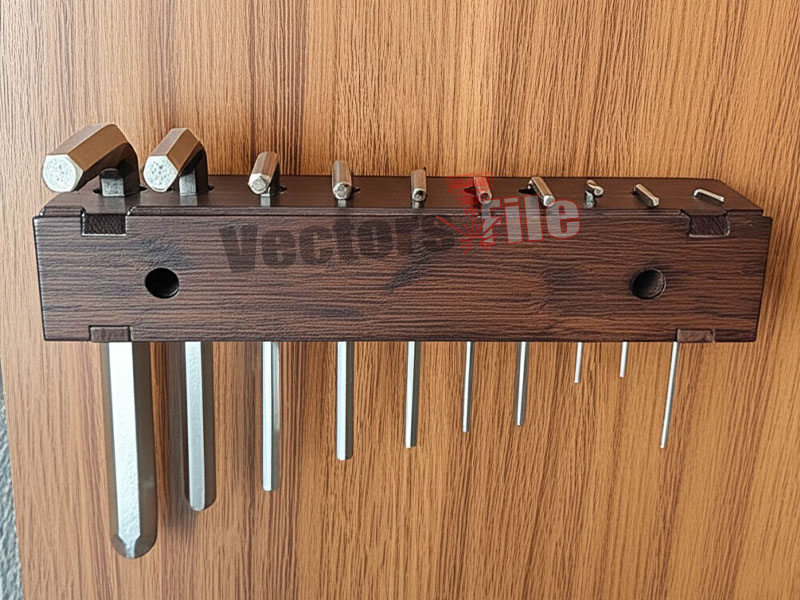 Laser Cut Hex Keys Allen Stand Wooden Wall Mounted Wrenches Tool Organizer