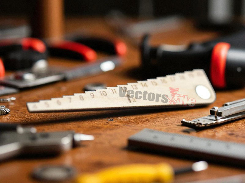 Laser Focus Depth Step Gauge Template for Laser Cutting and Engraving
