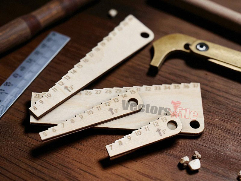 Laser Focus Depth Step Gauge Template for Laser Cutting and Engraving