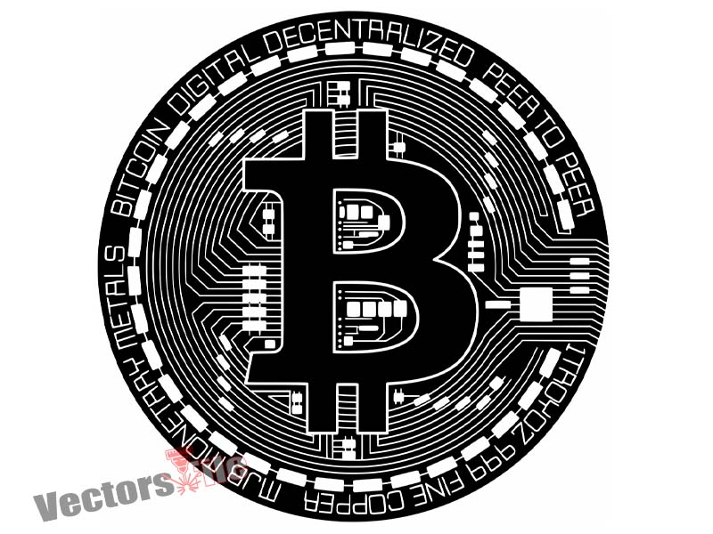 Bitcoin Icon Laser Engraved Design