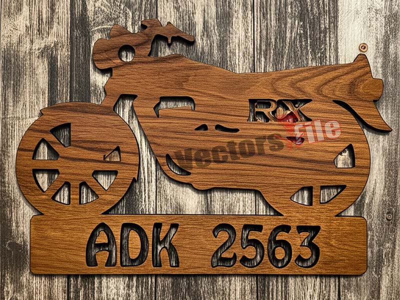 Laser Cut Customized Bike Shape Keychain Design