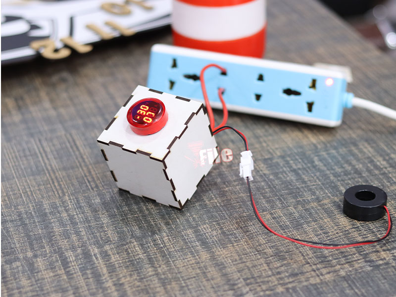 Laser Cut Wooden Ampere Meter Box Design